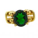 Riyo Green Emerald Cz  18kt Gold Plated Comfy Ring Gpremcz70-96131