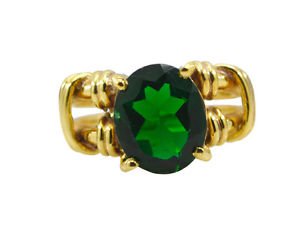 Riyo Green Emerald Cz  18kt Gold Plated Comfy Ring Gpremcz70-96131