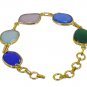 Riyo   Gemstone  18kt Gold Plated Supportive Bracelet W 7.5in Gpbramul-53014