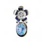 Riyo Blue Topaz Tribal Silver Jewelry Antique Silver Pendant L 1.5in Spbto-10037
