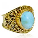 Riyo Turquoise 18k Gold Plating Claddagh Ring Sz 8.5 Gprtur8.5-82212