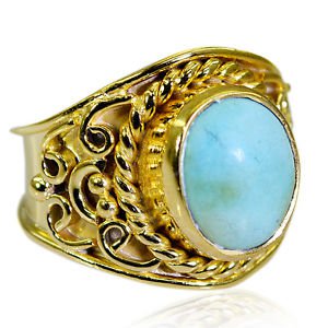 Riyo Turquoise 18k Gold Plating Claddagh Ring Sz 8.5 Gprtur8.5-82212