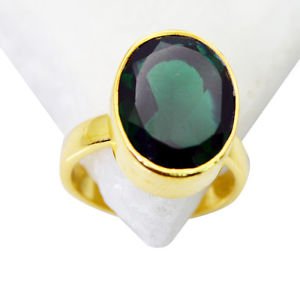 Riyo Emerald Cz Wholesale Gold Plated Sports Ring Sz 7 Gpremcz7-96050