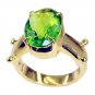 Riyo Peridot Cz 18c Gold Plated Claddagh Ring Sz 7 Gprpecz7-100016