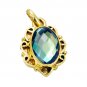 Riyogems Dichroic Glass 18k Y.G. Plated Bridge Pendant L 1.2in Gppdgl-22036