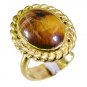 Riyo Tiger Eye 18c Ygold Plating Thumb Ring Sz 7.5 Gprtey7.5-80039