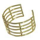 Riyo A Plain  18kt Gold Plated Savvy Bangle W 1.5in Gppban-120002