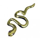 Riyogems Mix Multi Gemstone Copper 18kt Gold Plated Snake Pendant L 2.25in Gppsn