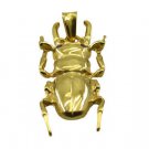 Riyogems Mix Multi Gemstone Copper 18kt Gold Plated Scorpion Pendant L 1.75in Gp