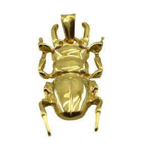 Riyogems Mix Multi Gemstone Copper 18kt Gold Plated Scorpion Pendant L 1.75in Gp