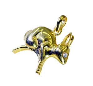 Riyogems Mix Multi Gemstone Copper 18kt Gold Plated Rabbit Pendant L 1.25in Gppr