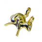 Riyogems Mix Multi Gemstone Copper 18kt Gold Plated Rabbit Pendant L 1.25in Gppr