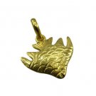 Riyogems Mix Multi Gemstone Copper 18kt Gold Plated Fish Pendant L 1.25in Gppfis
