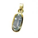 Riyogems Green Amethyst Fine Gold Plated Bow Pendants L 1.2in Gppgam-28002