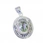 Riyo Green Amethyst Contemporary Designers Claddagh Pendant L 1.2in Spgam-28024