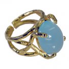Riyo Blue Chalcedony 18kt Gold Plating Guard Ring Sz 5.5 Gprbch5.5-8060
