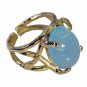 Riyo Blue Chalcedony 18kt Gold Plating Guard Ring Sz 5.5 Gprbch5.5-8060