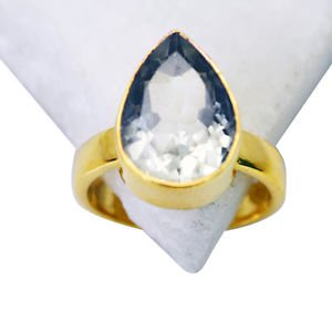 Riyo Green Amethyst Gold Plated India Purity Ring Jewelry Sz 7 Gprgam7-28037