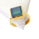 Riyo Green Onyx Wholesale Gold Plate Purity Ring Jewelry Sz 7.5 Gprgon7.5-30036