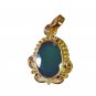 Riyogems Green Onyx Jewelry Gold Plated Crossover Pendant L 1.2in Gppgon-30061