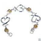 Riyo Citrine 925 Jewelry Wholesale Designer Silver Bracelet L 7.5in Sbracit-1401