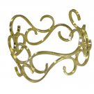 Riyo A Plain  18kt Gold Plated Sassy Bangle W 1.5in Gppban-120001