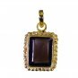 Riyogems Smoky Quartz 18c Gold Plating Peacock Pendant L 1.2in Gppsqu-76053
