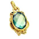Riyogems Dichroic Glass 18 Ct Gold Plating Bridal Pendants L 1.2in Gppdgl-22035