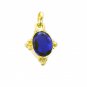 Riyogems Blue Sapphire Cz 18kt Y Gold Plating Eternity Band Pendants L 1.2in Gpp