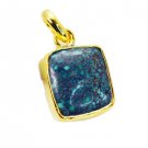 Riyogems Turquoise 18-Kt Y Gold Plating By The Yard Pendant L 2.1in Gpptur-82063