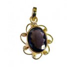 Riyogems Smoky Quartz 18 Kt Y Gold Plating Organic Pendants L 1.2in Gppsqu-76050
