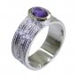 Riyo Purple 925 sterling silver Amethyst Ring knockout lab created gemstone jewe