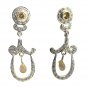Riyo Yellow Citrine 925 Solid Sterling Silver Precise Earring L 1.5in Secit-1405