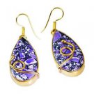 Riyogems Turquoise Indian Gold Plate Love Earring L 1.5in Gpetur-82018