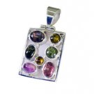 Riyo Tourmaline Silver Forest Jewelry Wholesale Crossover Pendant L 1.5in Sptou-