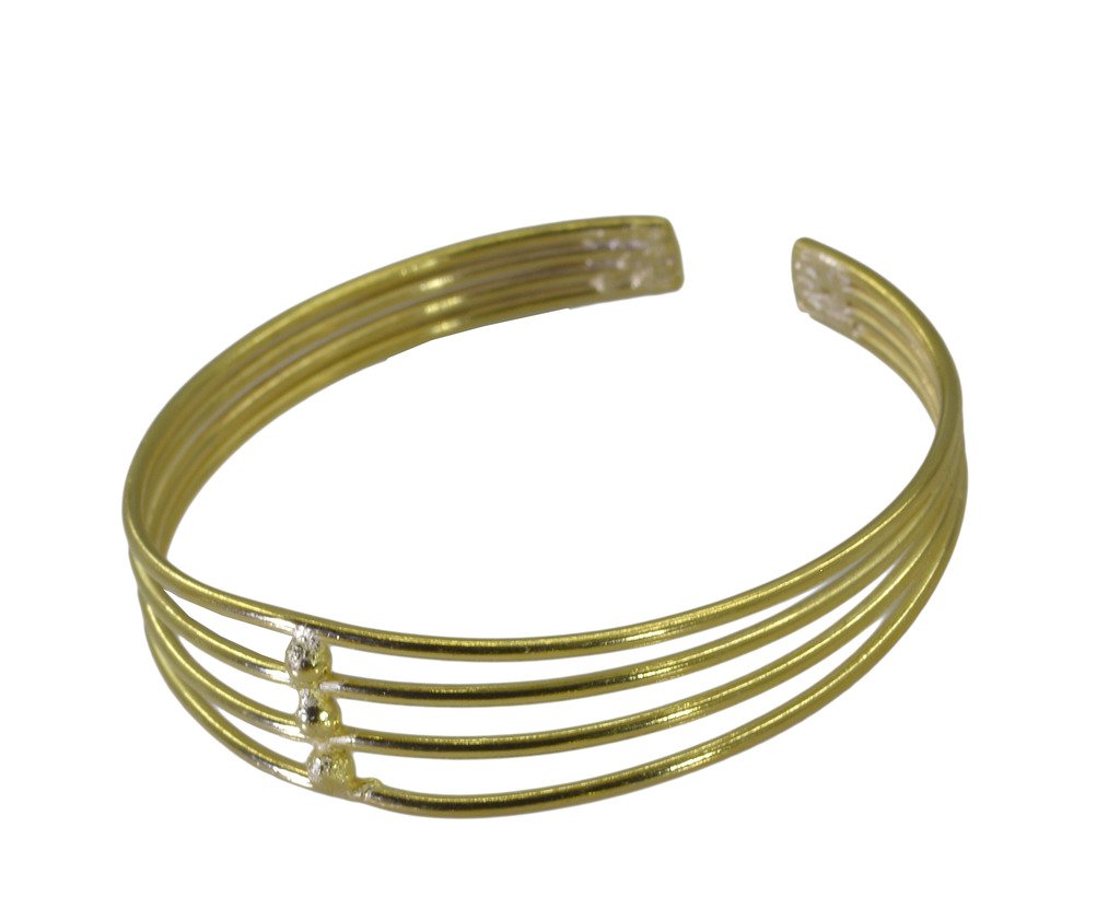 Riyo A Plain  18kt Gold Plated Subtle Bangle W 0.5in Gppban-120030