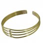 Riyo A Plain  18kt Gold Plated Subtle Bangle W 0.5in Gppban-120030