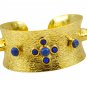 Riyo Gemstone 18kt Gold Plated Original Bangle W 1.25in Gpbmul-52023
