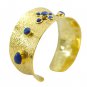 Riyo Gemstone 18kt Gold Plated Original Bangle W 1.25in Gpbmul-52023