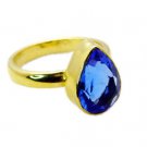 Riyo Tanzanite Cz Gold Plated Jewellery Gimmal Ring Sz 9 Gprtacz9-108020