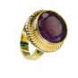 Riyo Indi Ruby Gold Plated Online Guard Ring Sz 6.5 Gpriru6.5-34050