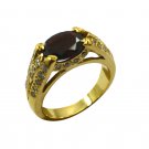 Riyo Red Ruby Cz  18kt Gold Plated Glittering Ring Gprrucz70-104050