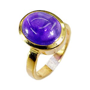 Riyo Amethyst 18c Gold Plating Thumb Ring Sz 5.5 Gprame5.5-2003