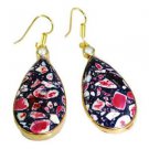 Riyogems Turquoise 18 Ct Y.G. Plated Exclusive Earring L 2.5in Gpetur-82001