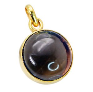Riyogems Smoky Quartz Gold Plated Designs Crossover Pendant L 1.2in Gppsqu-76016