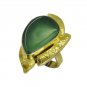 Riyo A Green Onyx 18kt Gold Plated Hand Crafted Ring Gprgon80-30082