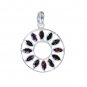 Riyo Garnet Modern Silver Jewellery Large Silver Heart Pendant L 1.5in Spgar-260