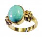 Riyo Turquoise 18c Gold Plated Mothers Ring Sz 7 Gprtur7-82146
