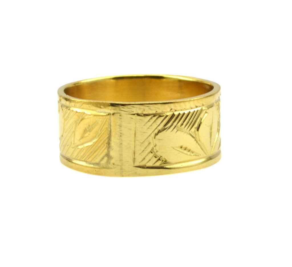 Riyo A Plain  18kt Gold Plated Favorite Ring Gprpla80-120009