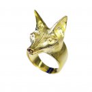 Riyo A Plain  18kt Gold Plated Fox Ring Gprfox80-210004